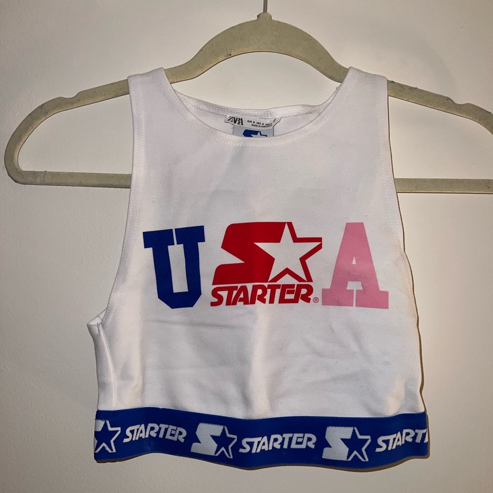 Starter Crop Racer-neck Top